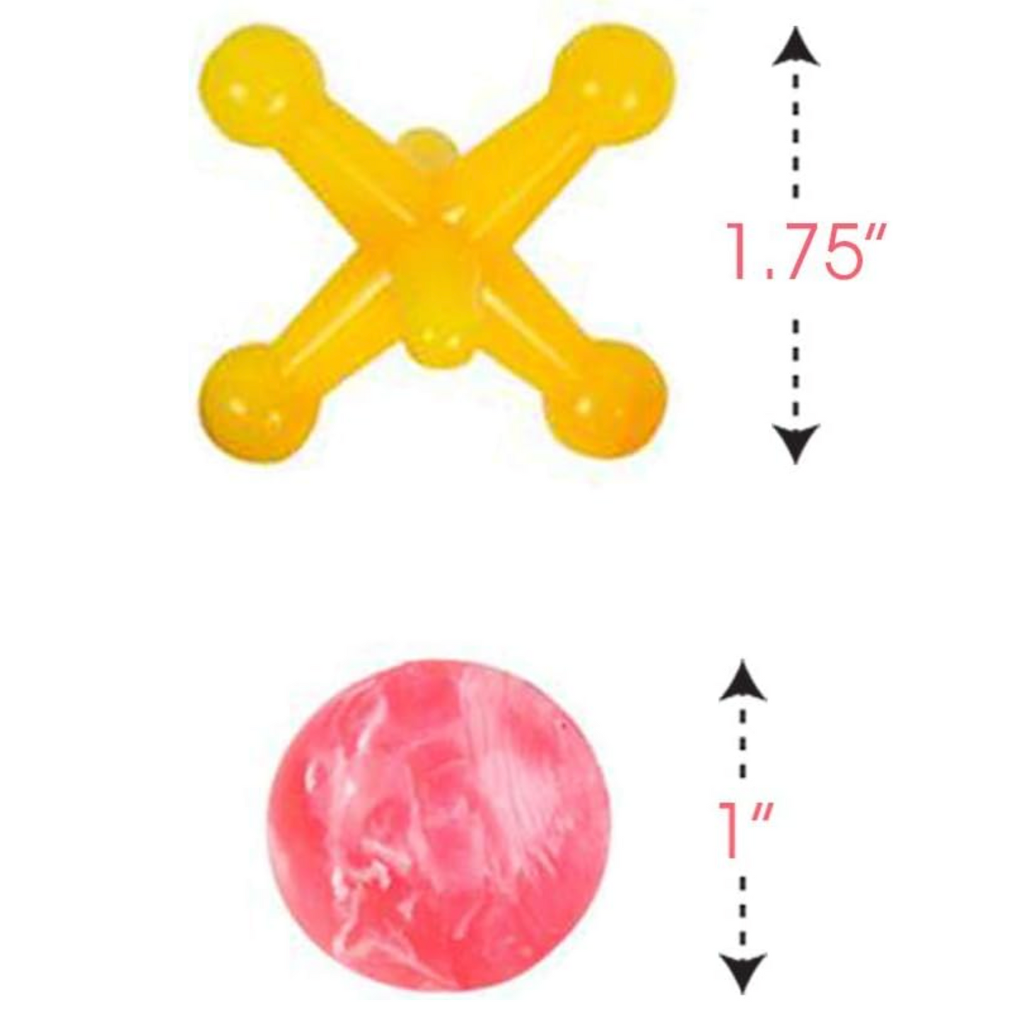 Big Neon Jacks Game Set 1.75" – Kids Classic Toy