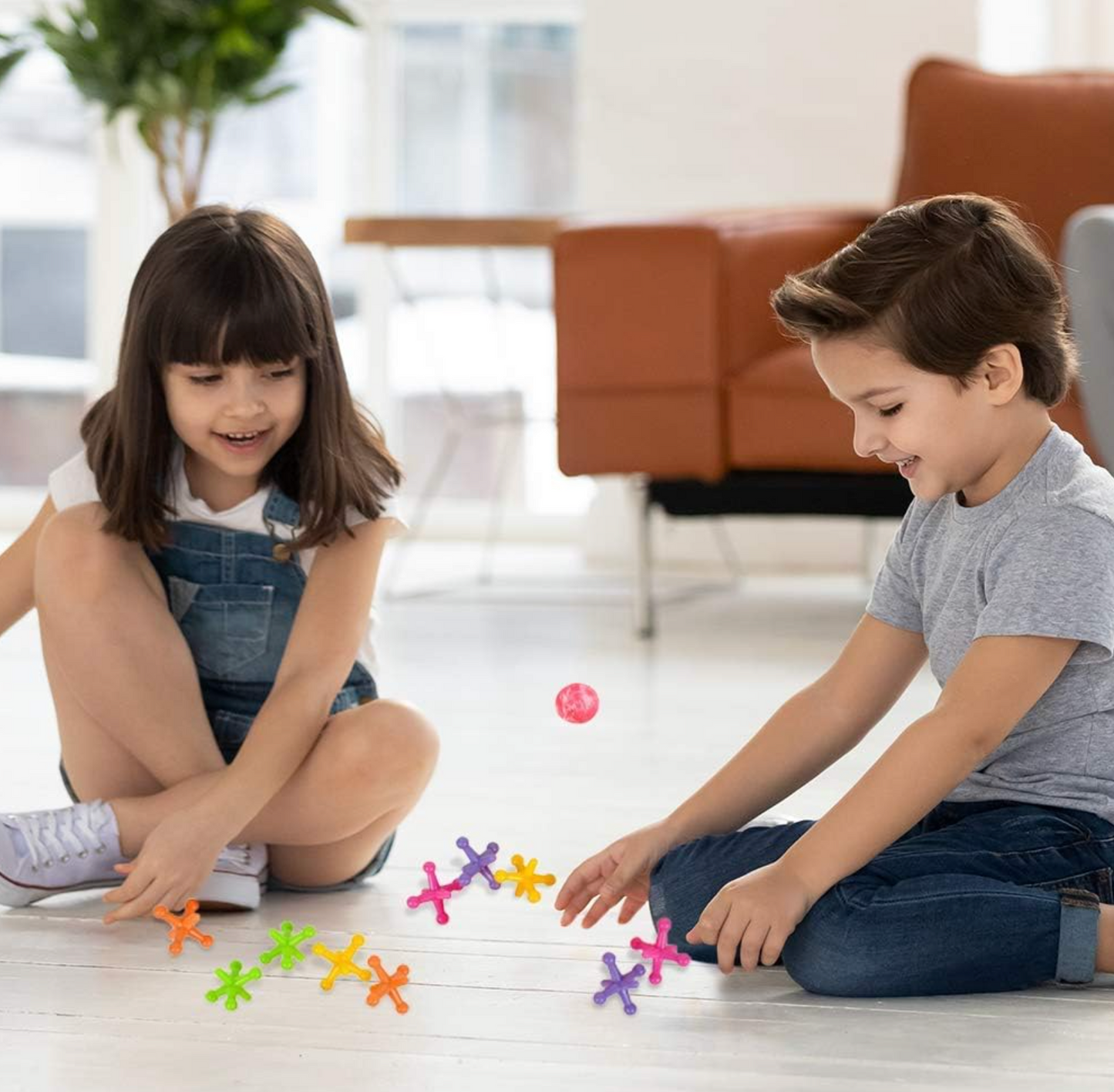 Big Neon Jacks Game Set 1.75" – Kids Classic Toy