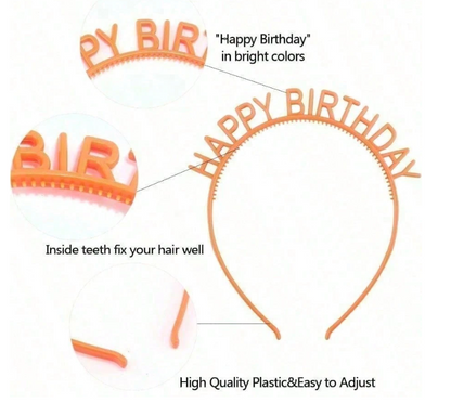 Happy Birthday Headband Set – 10 Pack Colorful Party Hair Accessories