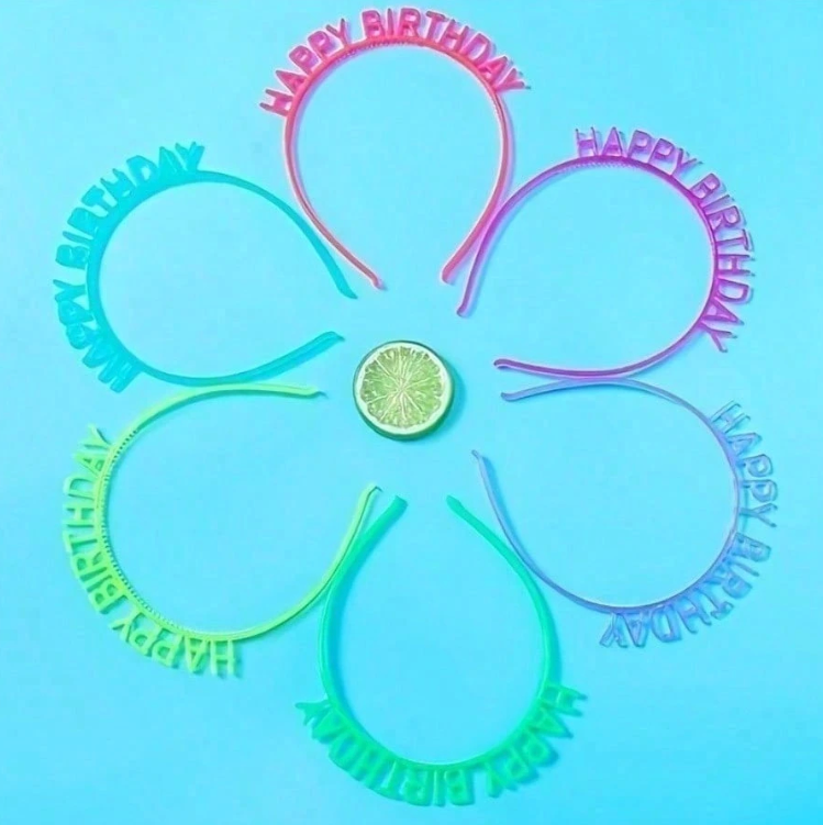 Happy Birthday Headband Set – 10 Pack Colorful Party Hair Accessories