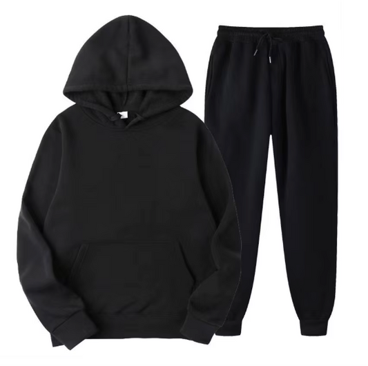 Unisex Coordinated Set Casual Hoodie & Jogger Sweatpants, 2-Piece Set