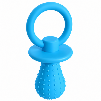 2-Pack Dog Pacifier-Shaped Chew Toys – Textured Puppy Teething & Interactive Pet Toys