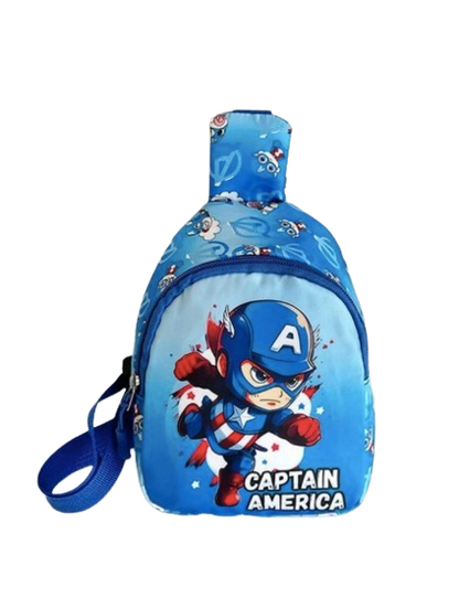 Marvel-Themed Children’s Cartoon Crossbody Chest Bag – Spider-Man & Captain America