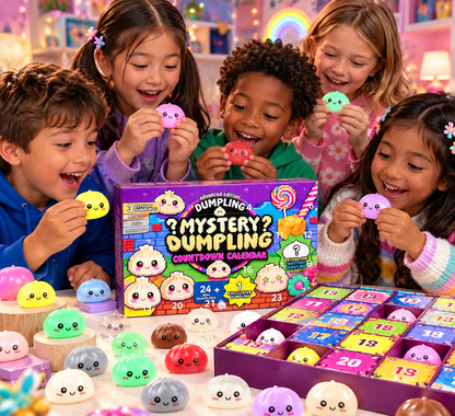 24-Piece Mystery Dumpling Squishy Countdown Advent Calendar – Slow Rise Sensory Fidget Toys