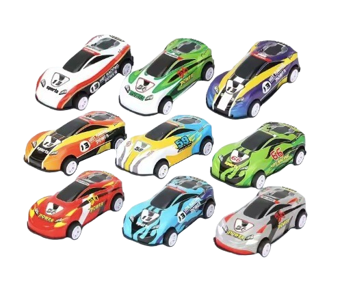 Safe Haven & CO Assorted Mini Metal Pull-Back Racing Cars – 8-Pack Party Favor Set