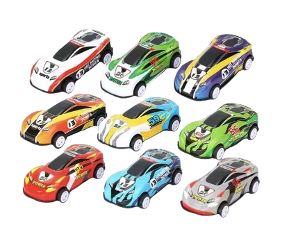 Safe Haven & CO Assorted Mini Metal Pull-Back Racing Cars – 8-Pack Party Favor Set