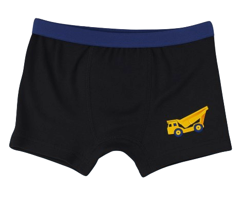 Boys' Cartoon Construction Cotton Boxer Briefs, Assorted Colors (4-Pack)