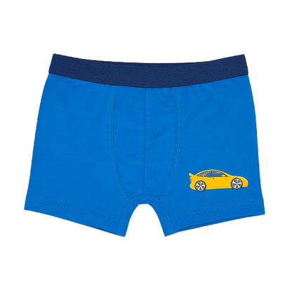 Boys' Cartoon Construction Cotton Boxer Briefs, Assorted Colors (4-Pack)