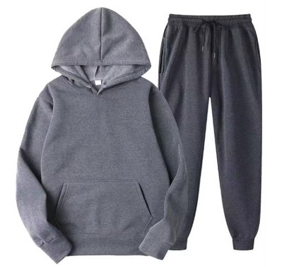 Unisex Coordinated Set Casual Hoodie & Jogger Sweatpants, 2-Piece Set