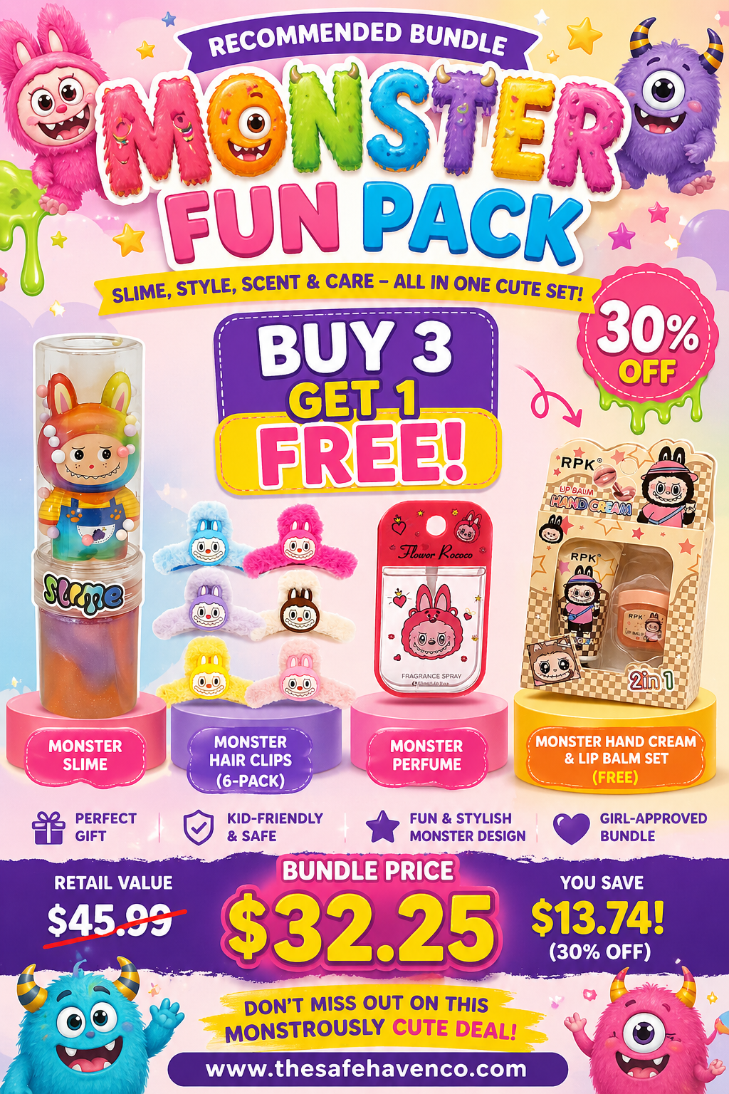 Monster Fun Bundle – Buy 3 Get 1 FREE 👾💖