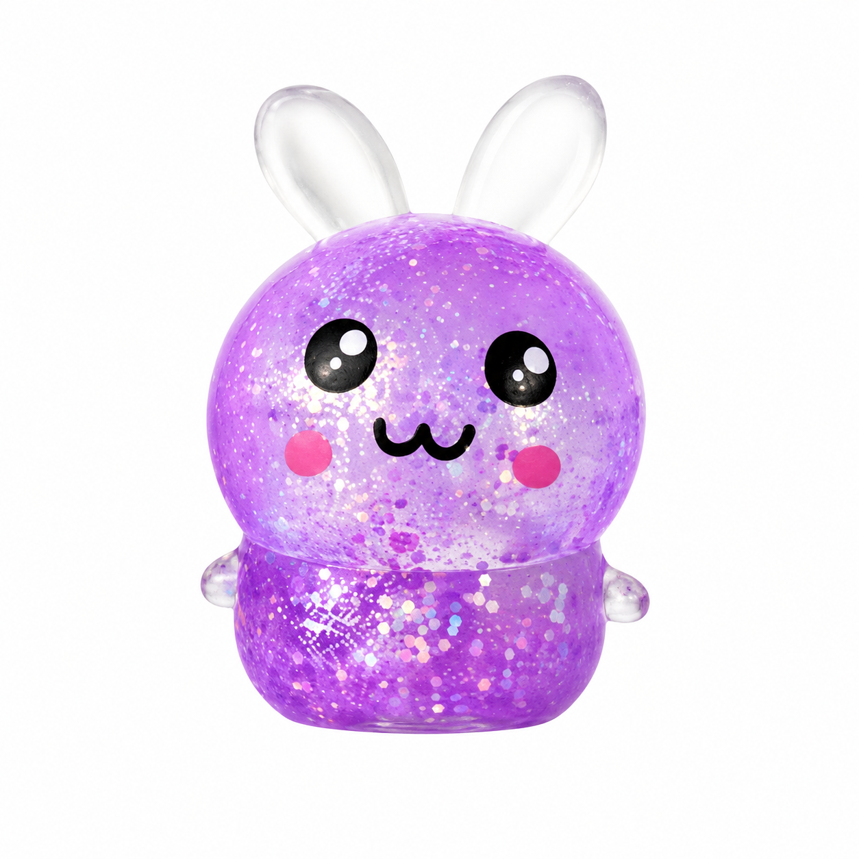 4-Piece Cute Glitter Squeeze Toy Set – Soft Squishy Sensory Fidget Toys