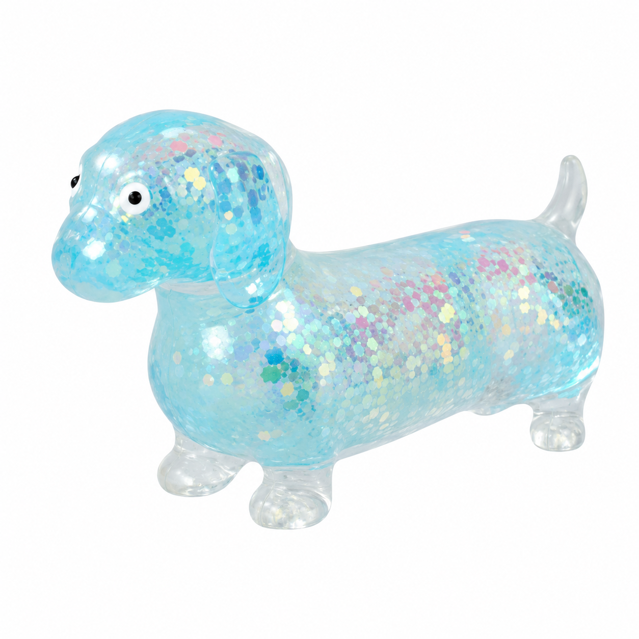 4-Piece Cute Glitter Squeeze Toy Set – Soft Squishy Sensory Fidget Toys