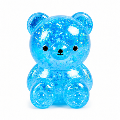 4-Piece Glitter Bear Squishy Toy Set – Soft Sensory Stress Relief Fidget Toys