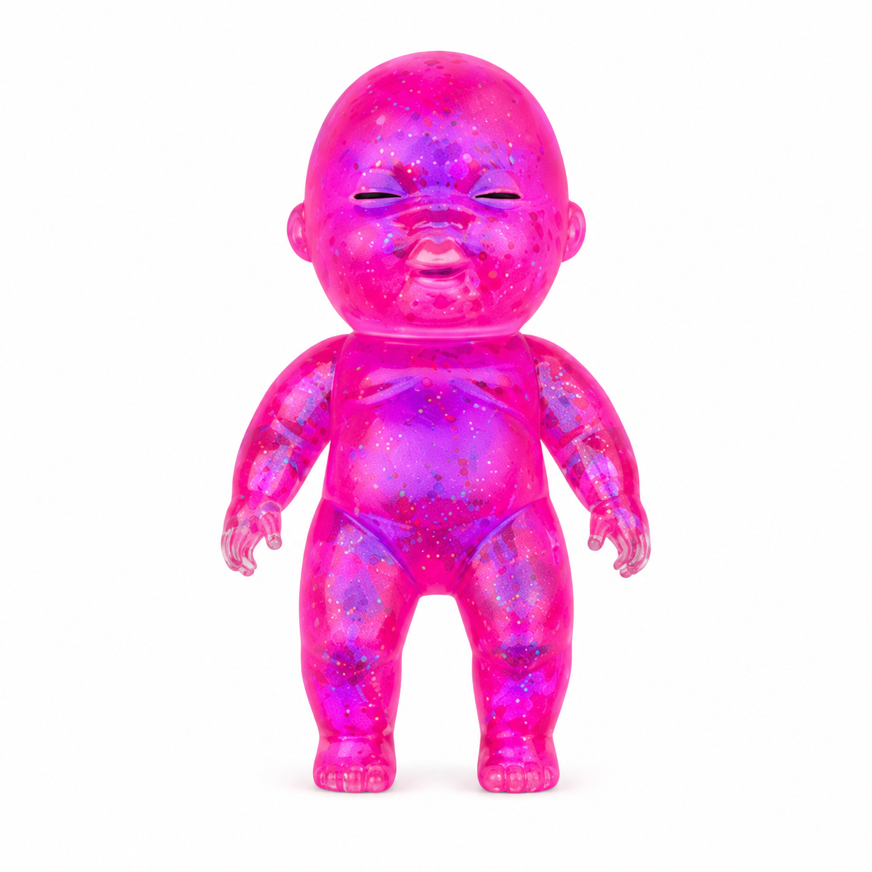 4-Piece Glitter Squishy Doll Set – Stretchy Sensory Squeeze Fidget Toys