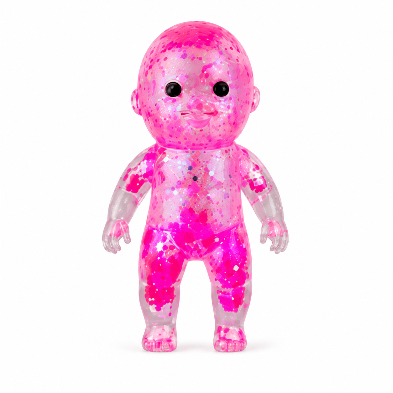 4-Piece Glitter Squishy Doll Set – Stretchy Sensory Squeeze Fidget Toys