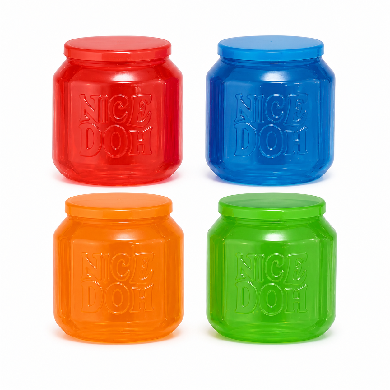NeeDoh Nice Ice Baby 4-Pack Super Solid Squish Sensory Fidget Toys