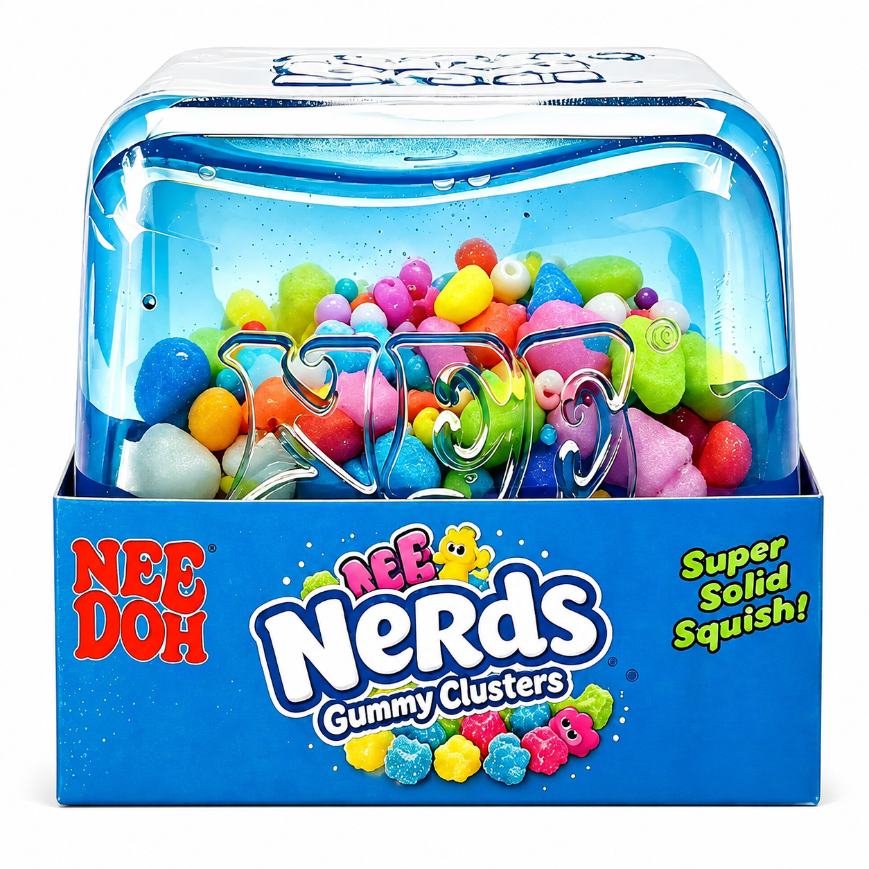 NeeDoh Berg Cube 1.5-Inch Mini Squishy Sensory Nerds Fidget Toy