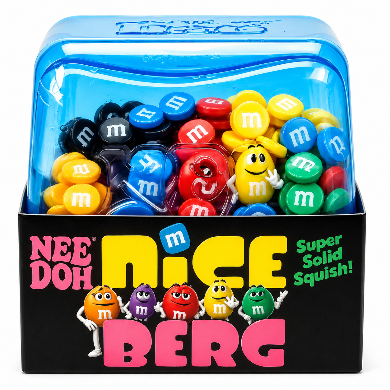 NeeDoh Berg Cube 1.5-Inch Mini Squishy Sensory M&M's Fidget Toy