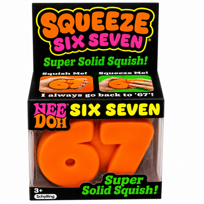 NeeDoh Squeeze Six Seven “67” Super Solid Squish Fidget Toy