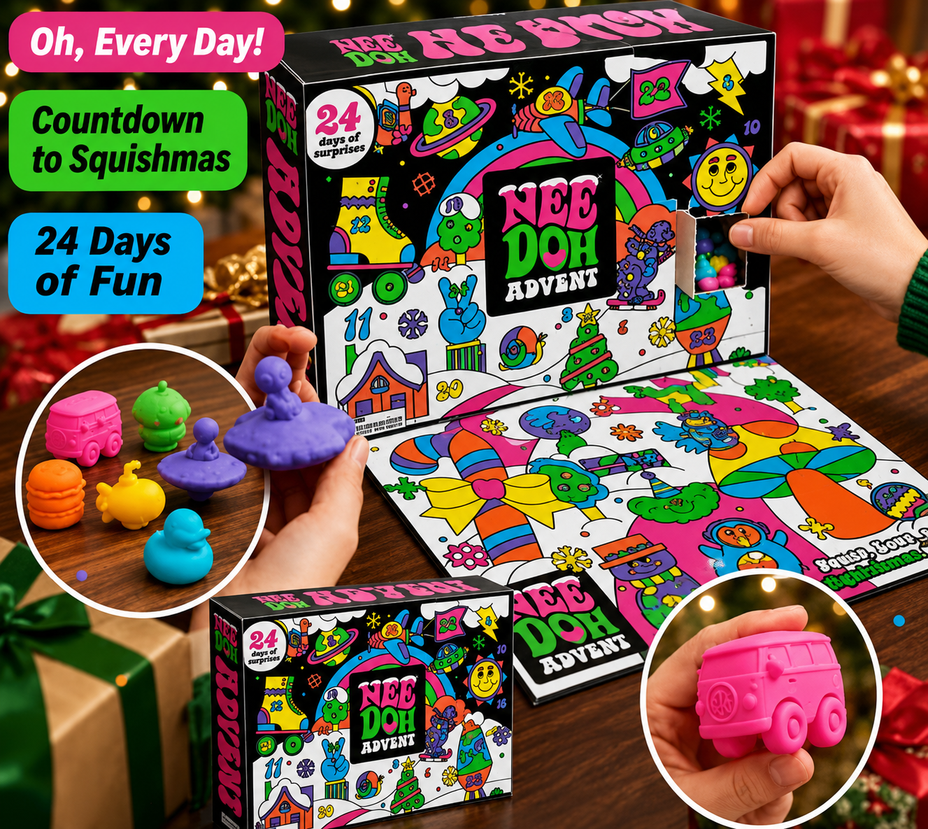 NeeDoh Advent Calendar 24 Days of Squishy Surprise Fidget Toys