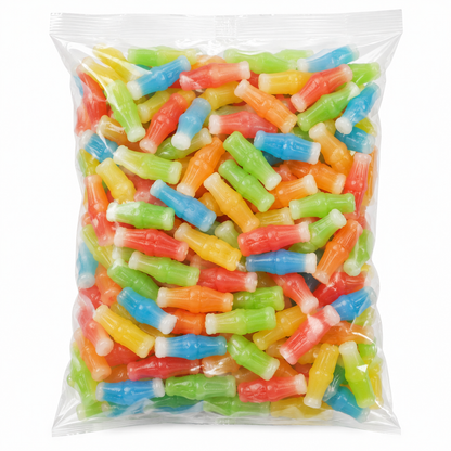 Nik-L-Nip Wax Bottles Candy Drinks – Assorted Flavors – 1 lb Bulk Bag