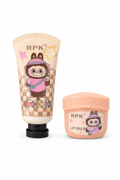 Funny Character 2-in-1 Lip Balm & Hand Cream Set – Cute Moisturizing Gift Duo