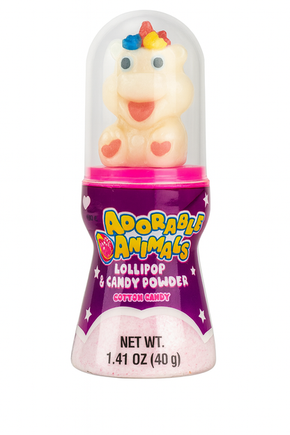 2-Pack Adorable Animal Dip-N-Lik Lollipop & Powder Candy – 1.4 oz