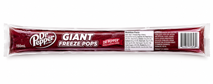 Kisco Dr Pepper Giant Freeze Pops – 3 Pack, 5.5 oz Ice Pops
