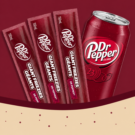 Dr Pepper Giant Freeze Pops – 7 Pack, 5.5 oz Ice Pops