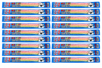 ICEE Mix It Up Sour Belts Candy – 20 Count Rainbow Sour Belts (0.35oz)
