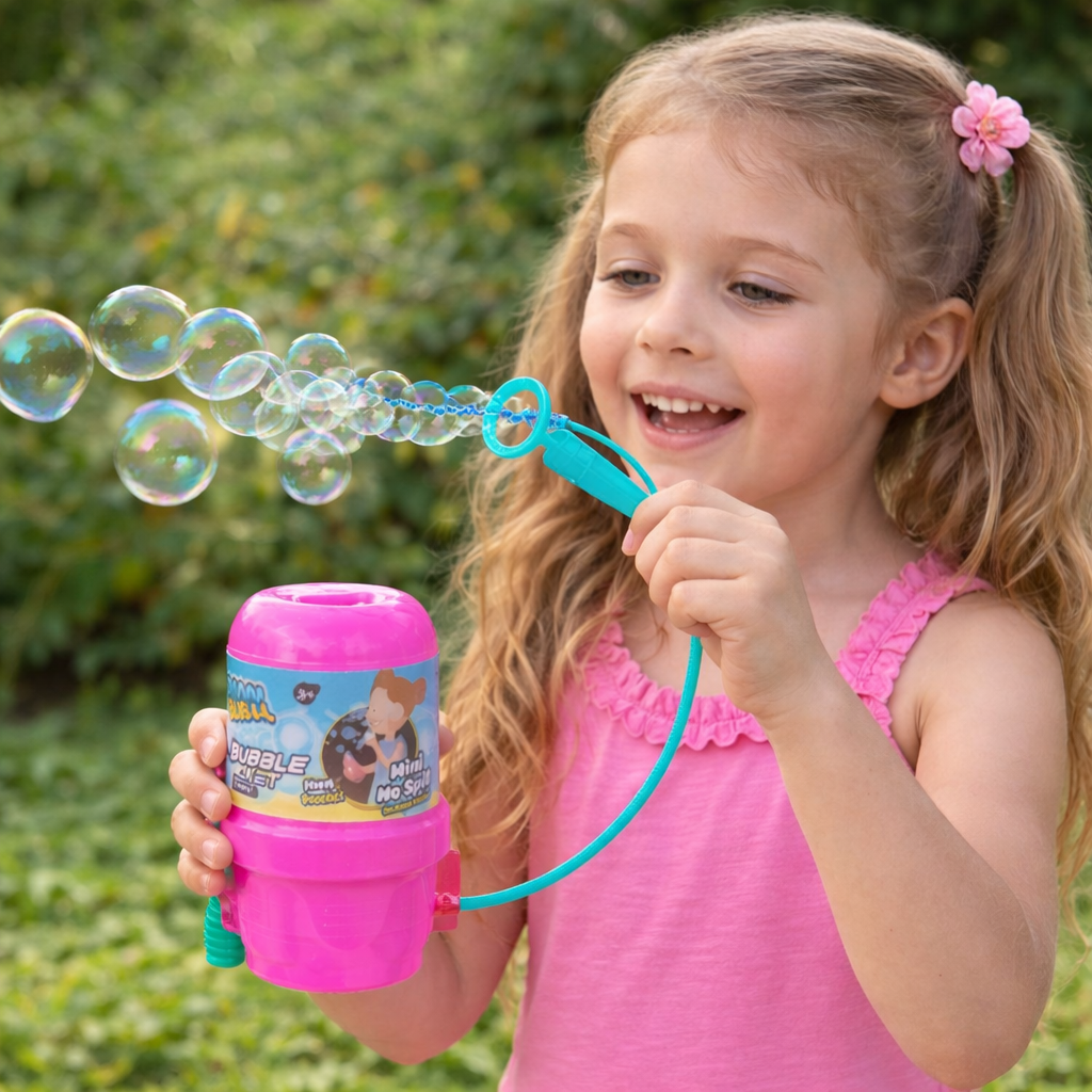 Wanna Bubble Mini Bucket Bubble Toy – 2 Pack No-Spill Bubble Set