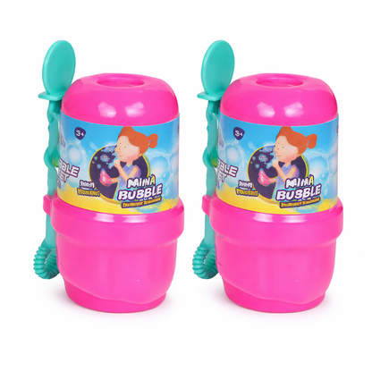 Wanna Bubble Mini Bucket Bubble Toy – 2 Pack No-Spill Bubble Set