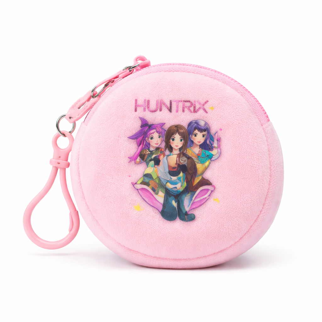 Kpop Girls Round Coin Purse Keychain Zipper Wallet
