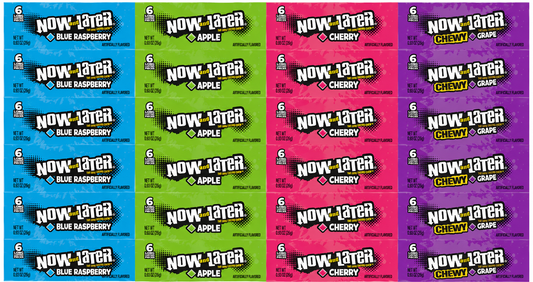 Now and Later Assorted Fruit Chewy Candy Bars 24 Count Variety Pack