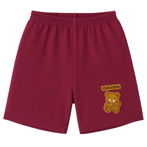 Safe Haven & CO Children’s Cotton Shorts with Teddy Bear Patch