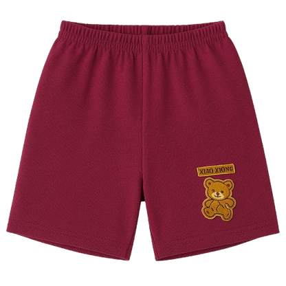 Safe Haven & CO Children’s Cotton Shorts with Teddy Bear Patch