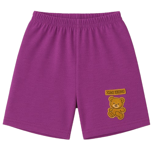 Safe Haven & CO Children’s Cotton Shorts with Teddy Bear Patch