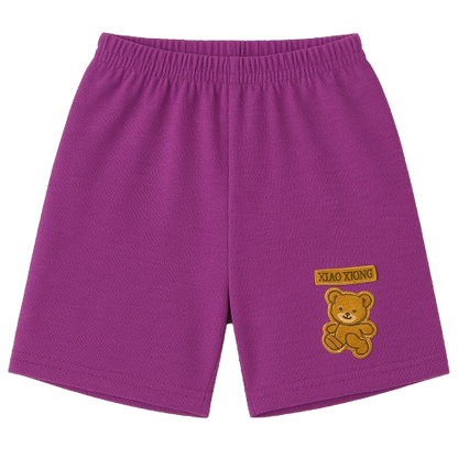 Safe Haven & CO Children’s Cotton Shorts with Teddy Bear Patch