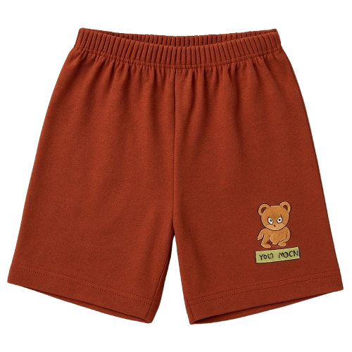 Safe Haven & CO Children’s Cotton Shorts with Teddy Bear Patch