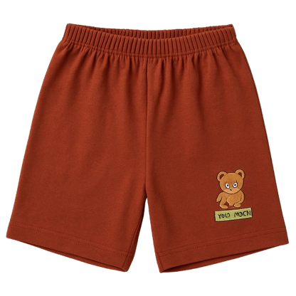 Safe Haven & CO Children’s Cotton Shorts with Teddy Bear Patch
