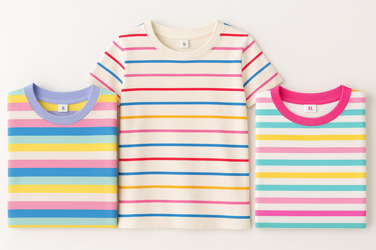 Girls’ 3-Pack Striped Tee Bundle