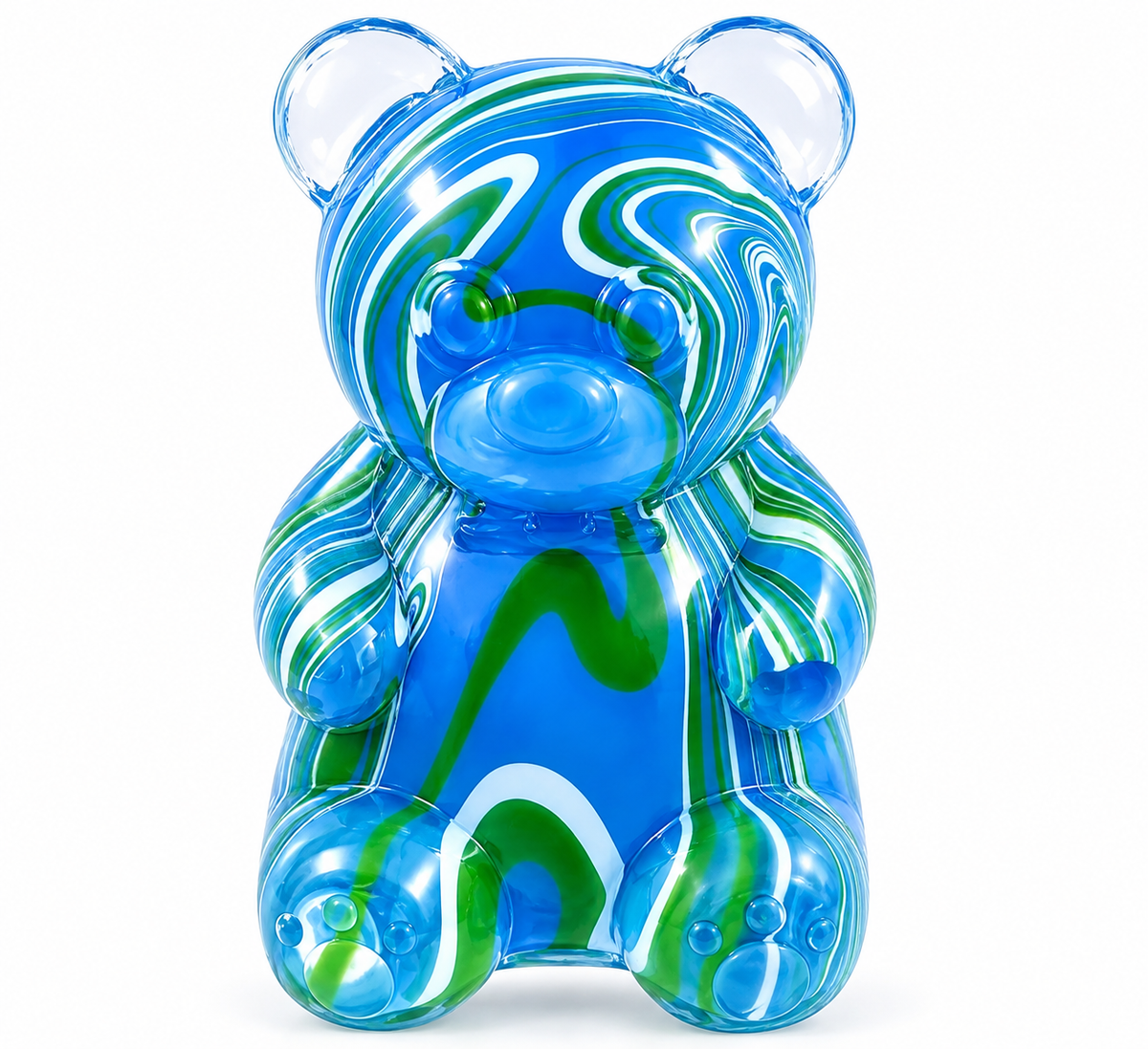 Streak Pattern Bear Squishy Stress Relief Fidget Toys – 2-Pack