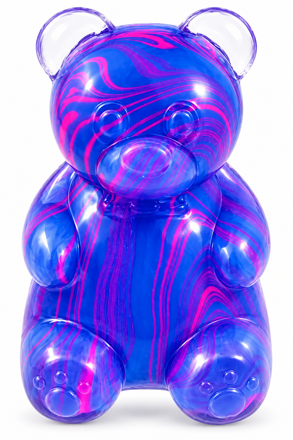 Streak Pattern Bear Squishy Stress Relief Fidget Toys – 2-Pack