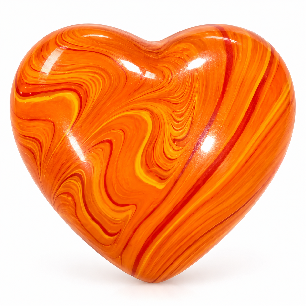 Marbled Swirl Heart Squishy Stress Relief Fidget Toys – 2-Pack