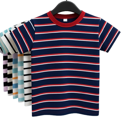 Safe Haven & CO Children’s Striped Cotton T-Shirt – Multiple Colors (Sizes 2T–5T)