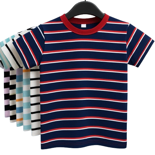 Safe Haven & CO Children’s Striped Cotton T-Shirt – Multiple Colors (Sizes 2T–5T)