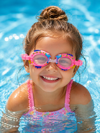 Kids Cartoon Swimming Goggles – Assorted Animal & Character Designs
