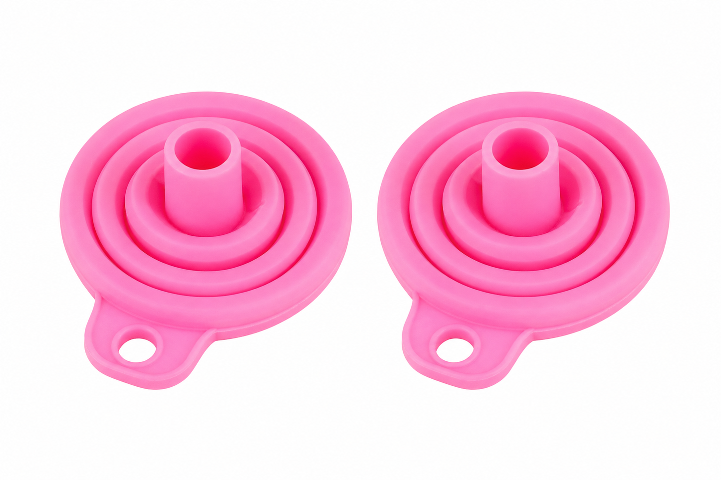 2-Pack Silicone Collapsible Funnel – Space-Saving Foldable Kitchen Tool for Liquids & Oils