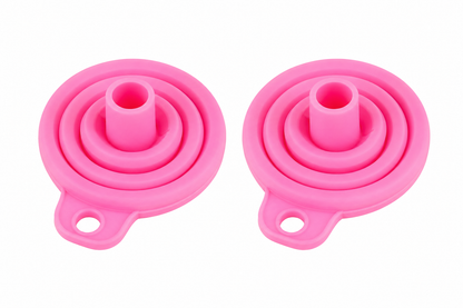 2-Pack Silicone Collapsible Funnel – Space-Saving Foldable Kitchen Tool for Liquids & Oils