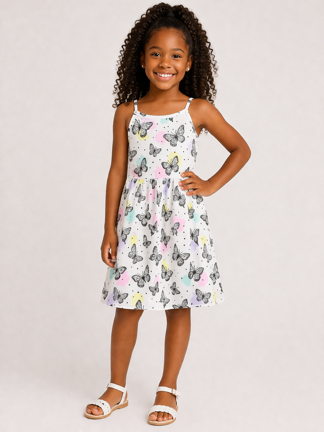 SHEIN Girls' Printed Camisole Dress